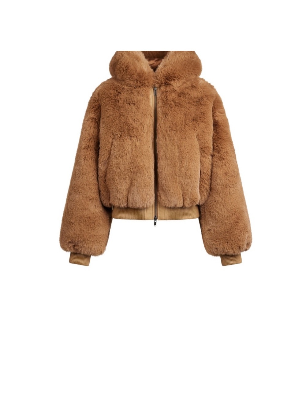 Skims Plush Faux Fur Bomber Jacket in Camel NWT never worn super soft!!